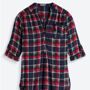 Market & Spruce - Stitch Fix Plaid Henley Shirt - Size S